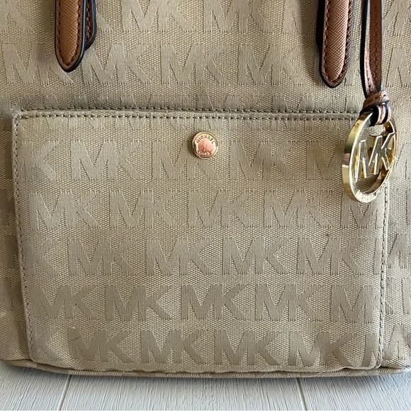 Michael Kors Canvas Jet Set Medium Logo Tote